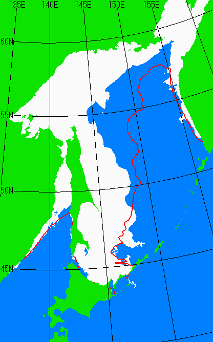 2月20日の海氷分布図