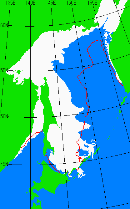 3月5日の海氷分布図