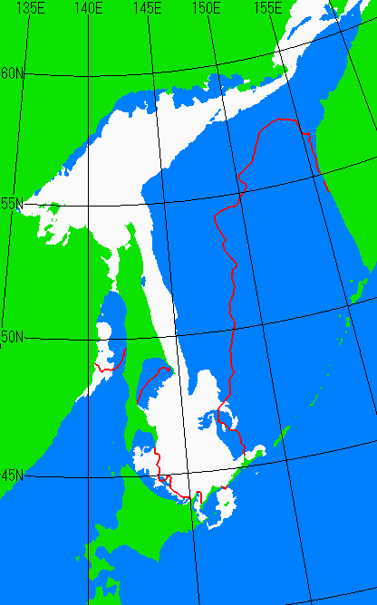 3月25日の海氷分布図