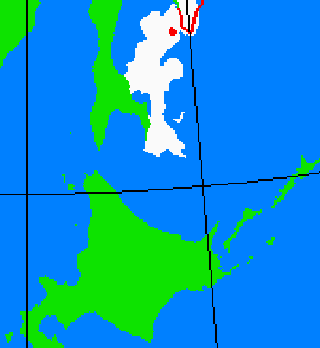 海氷分布図（北海道周辺）