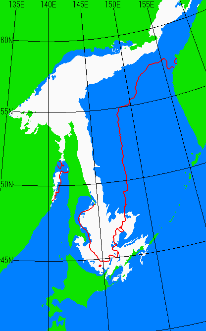 4月5日の海氷分布図