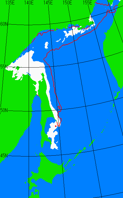 海氷分布図（オホーツク海全体）