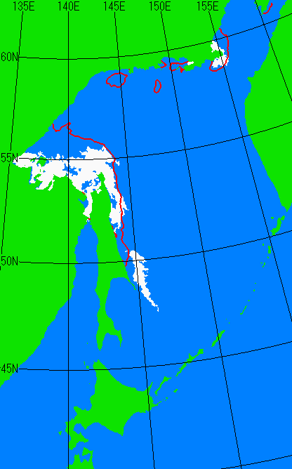 5月20日の海氷分布図