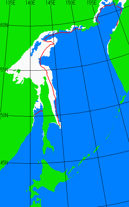 12月15日の海氷分布図