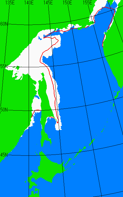 12月20日の海氷分布図