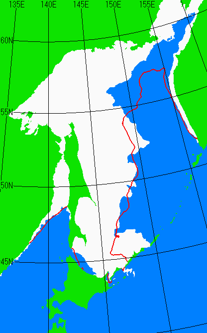 2月25日の海氷分布図