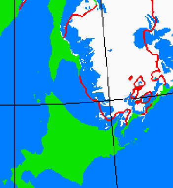 海氷分布図（北海道周辺）