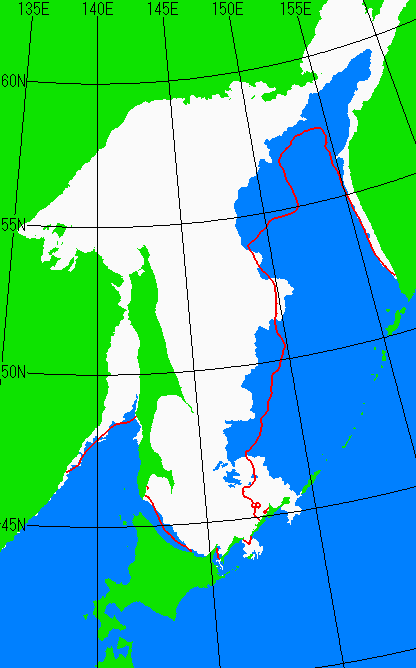 3月5日の海氷分布図