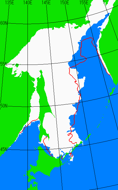 3月10日の海氷分布図