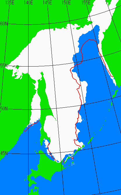 3月15日の海氷分布図