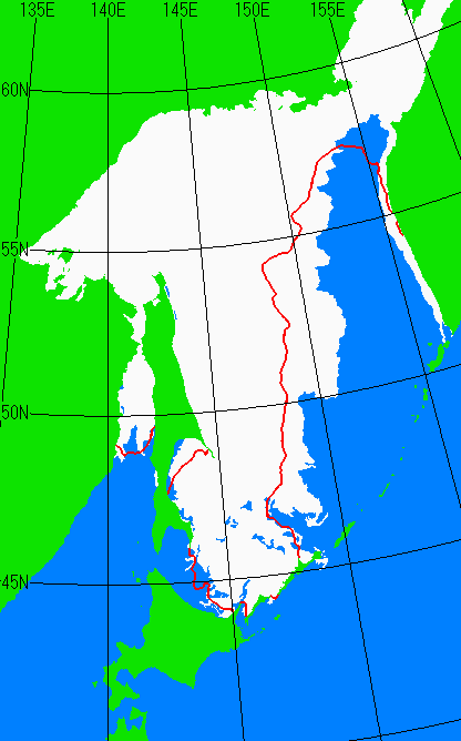 3月25日の海氷分布図