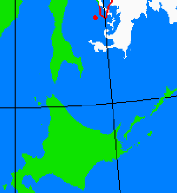 海氷分布図（北海道周辺）