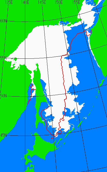 4月5日の海氷分布図