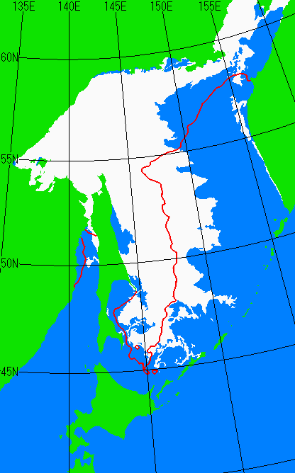 4月10日の海氷分布図