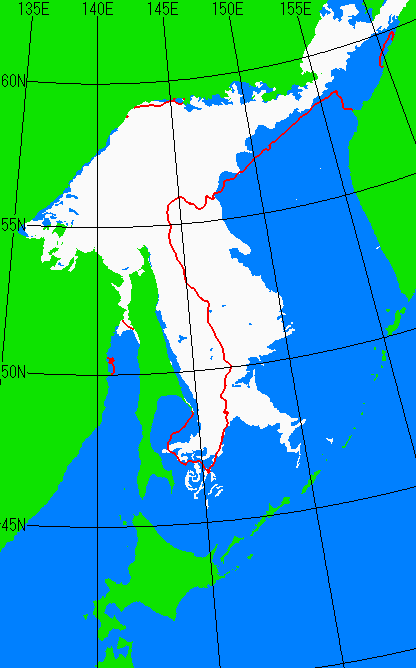 4月20日の海氷分布図