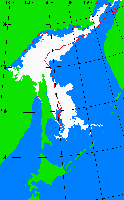 海氷分布図（オホーツク海全体）