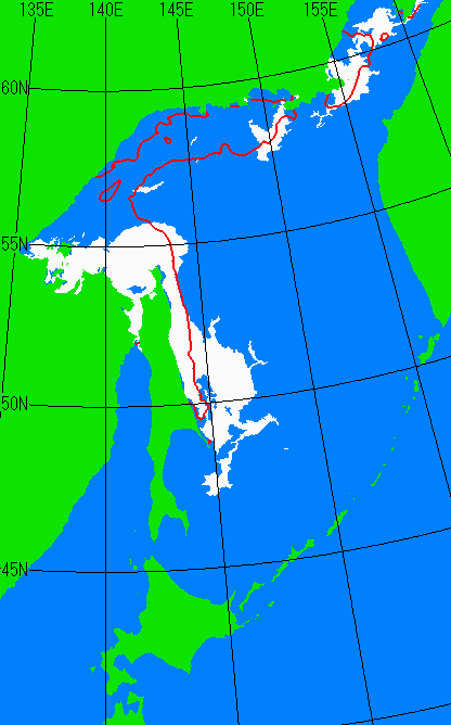 5月10日の海氷分布図