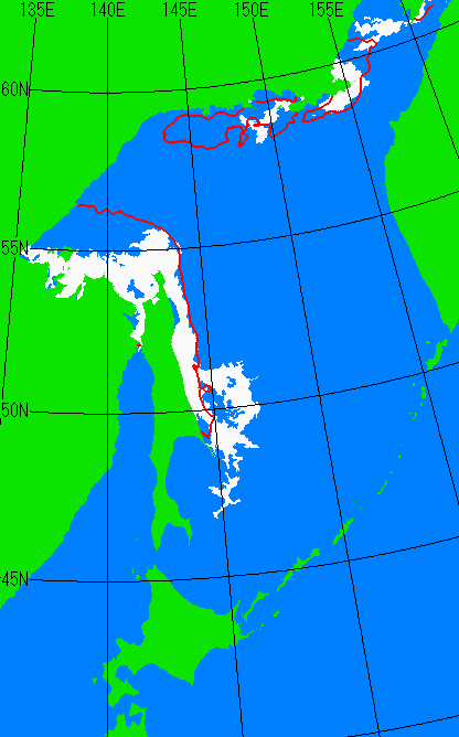 5月15日の海氷分布図