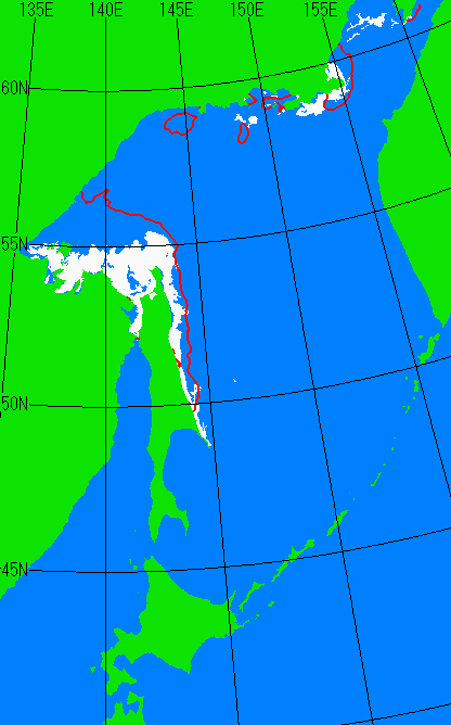 5月20日の海氷分布図