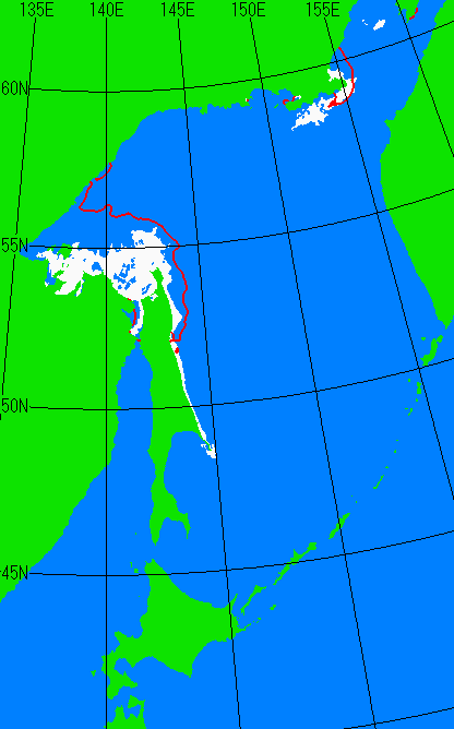 5月25日の海氷分布図