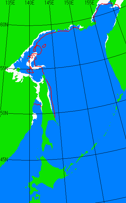 12月10日の海氷分布図