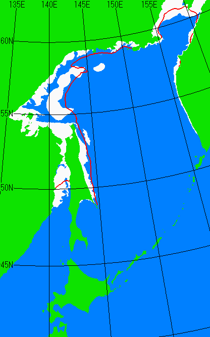 12月15日の海氷分布図