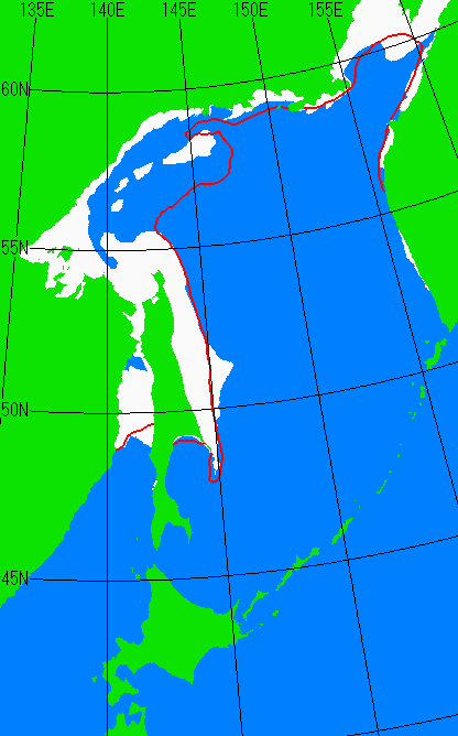 12月25日の海氷分布図