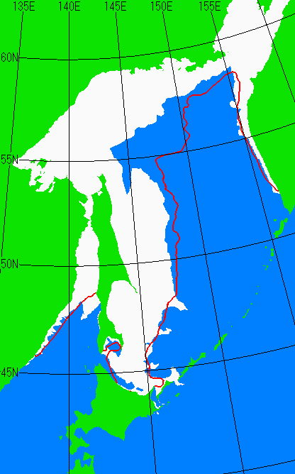 2月5日の海氷分布図