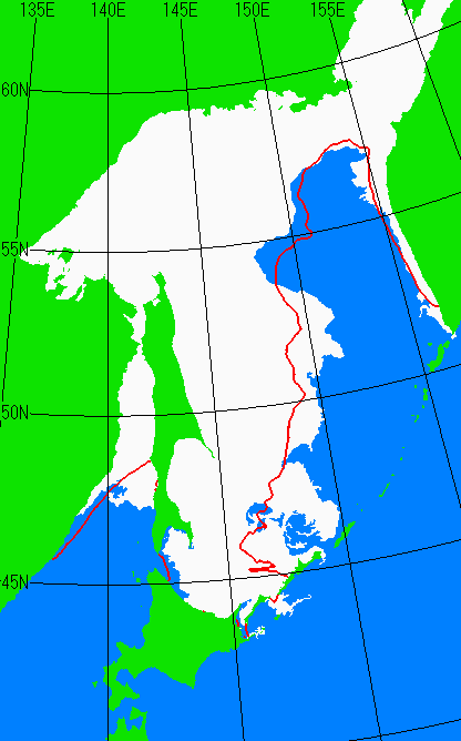 2月20日の海氷分布図