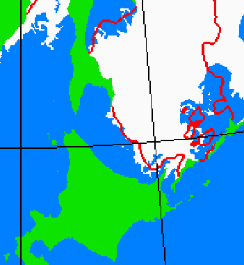 海氷分布図（北海道周辺）