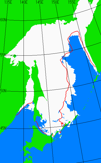 3月5日の海氷分布図