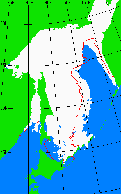 3月10日の海氷分布図