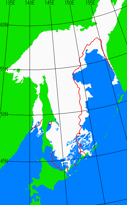 3月20日の海氷分布図