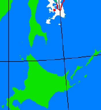 海氷分布図（北海道周辺）