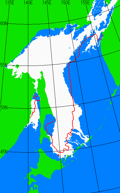 4月5日の海氷分布図