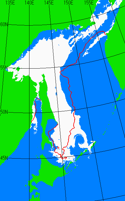 4月10日の海氷分布図