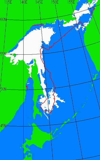 4月20日の海氷分布図