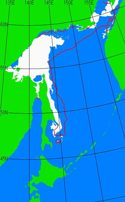 4月25日の海氷分布図