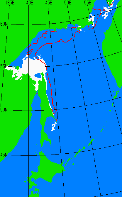 5月10日の海氷分布図