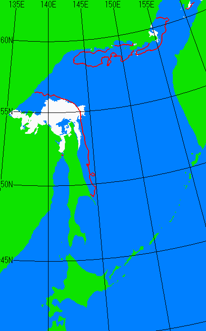 5月15日の海氷分布図