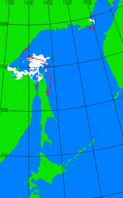 5月25日の海氷分布図