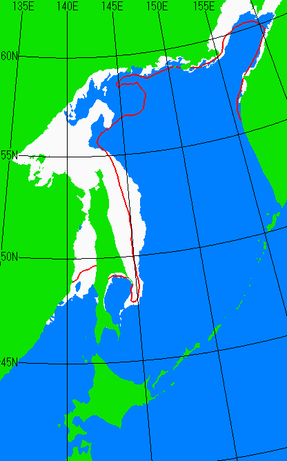 12月25日の海氷分布図