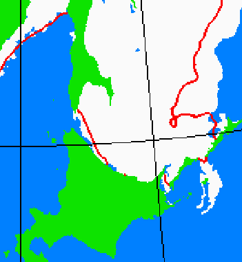 海氷分布図（北海道周辺）