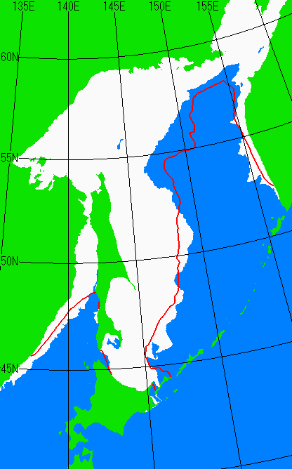 2月10日の海氷分布図