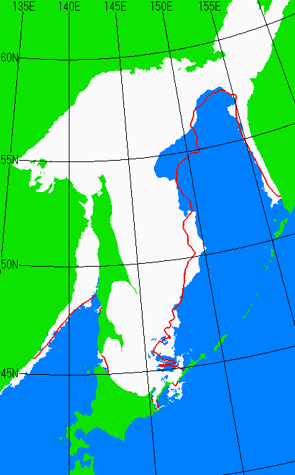 2月20日の海氷分布図