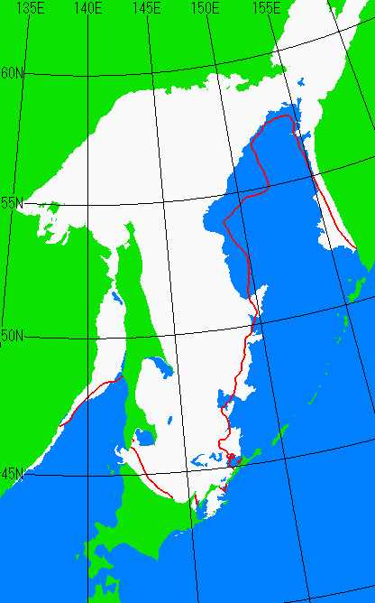 3月5日の海氷分布図