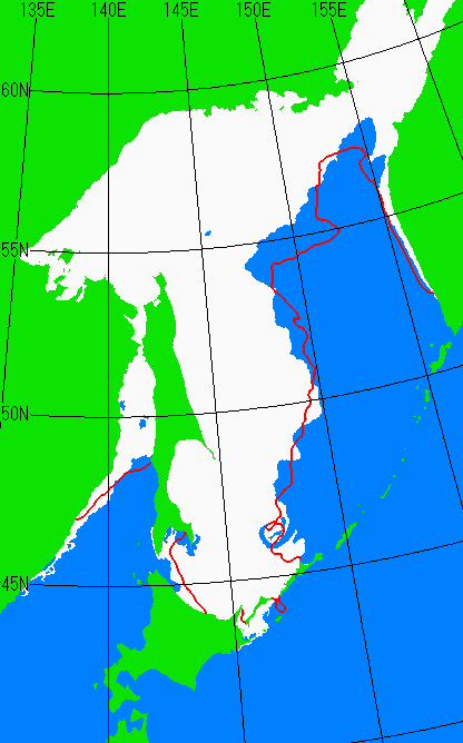 3月10日の海氷分布図