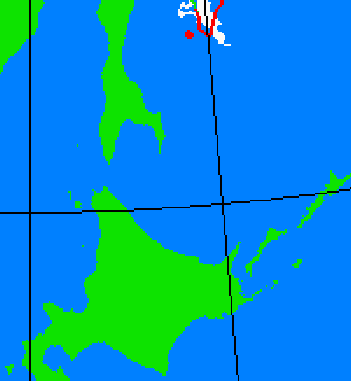 海氷分布図（北海道周辺）