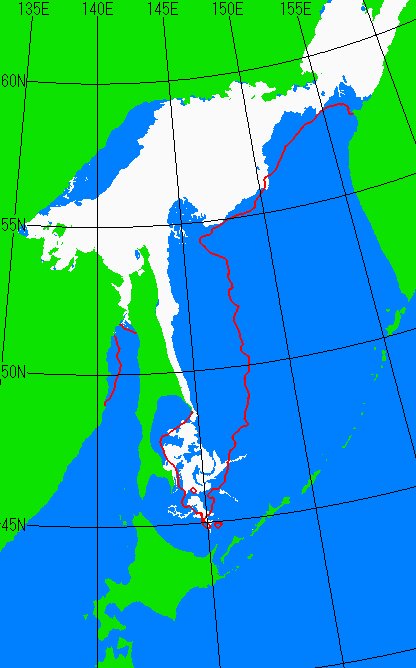 4月10日の海氷分布図