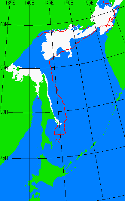 4月25日の海氷分布図